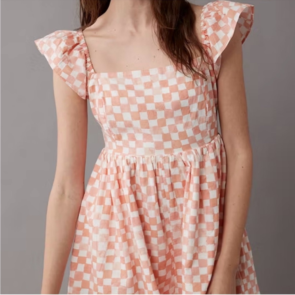 NWT American Eagle Gingham Babydoll Romper